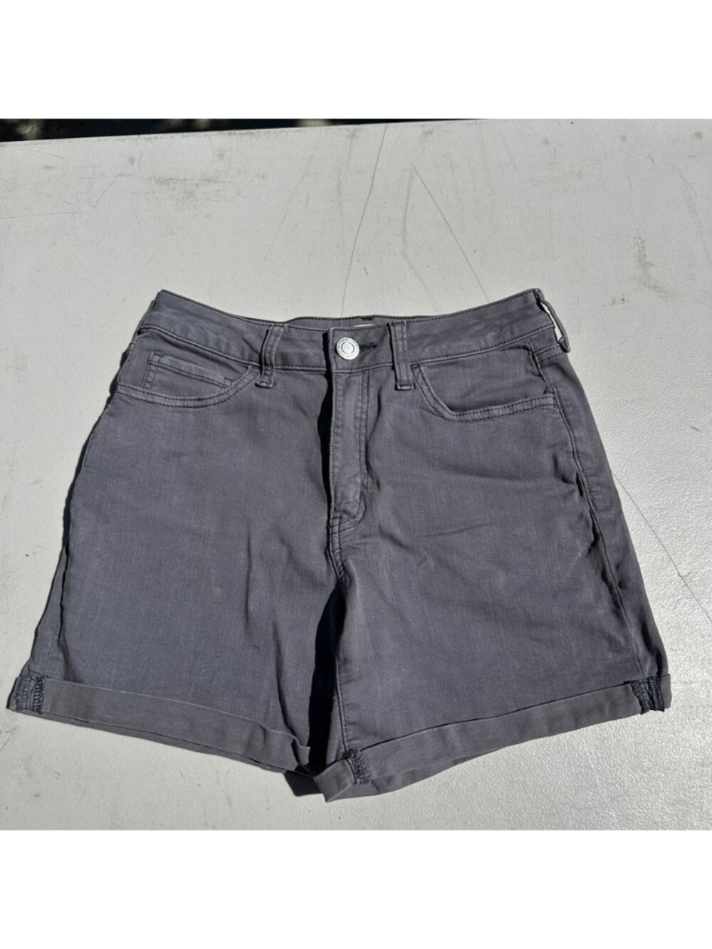 Gray Jean Shorts